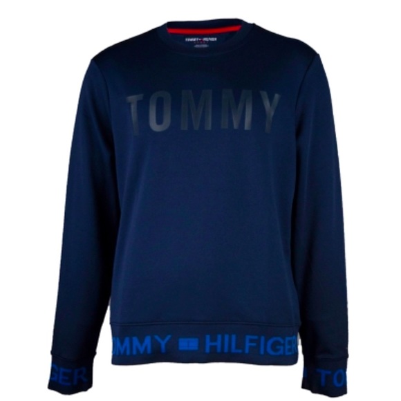 TOMMY HILFIGER Mens Andrew Crew Navy Sweatshirt / Size S - Picture 1 of 10